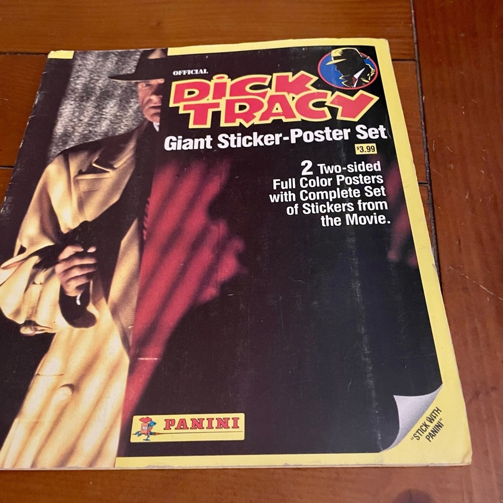 Official Dick & Tracy Giant Sticker- Poster Set 1990